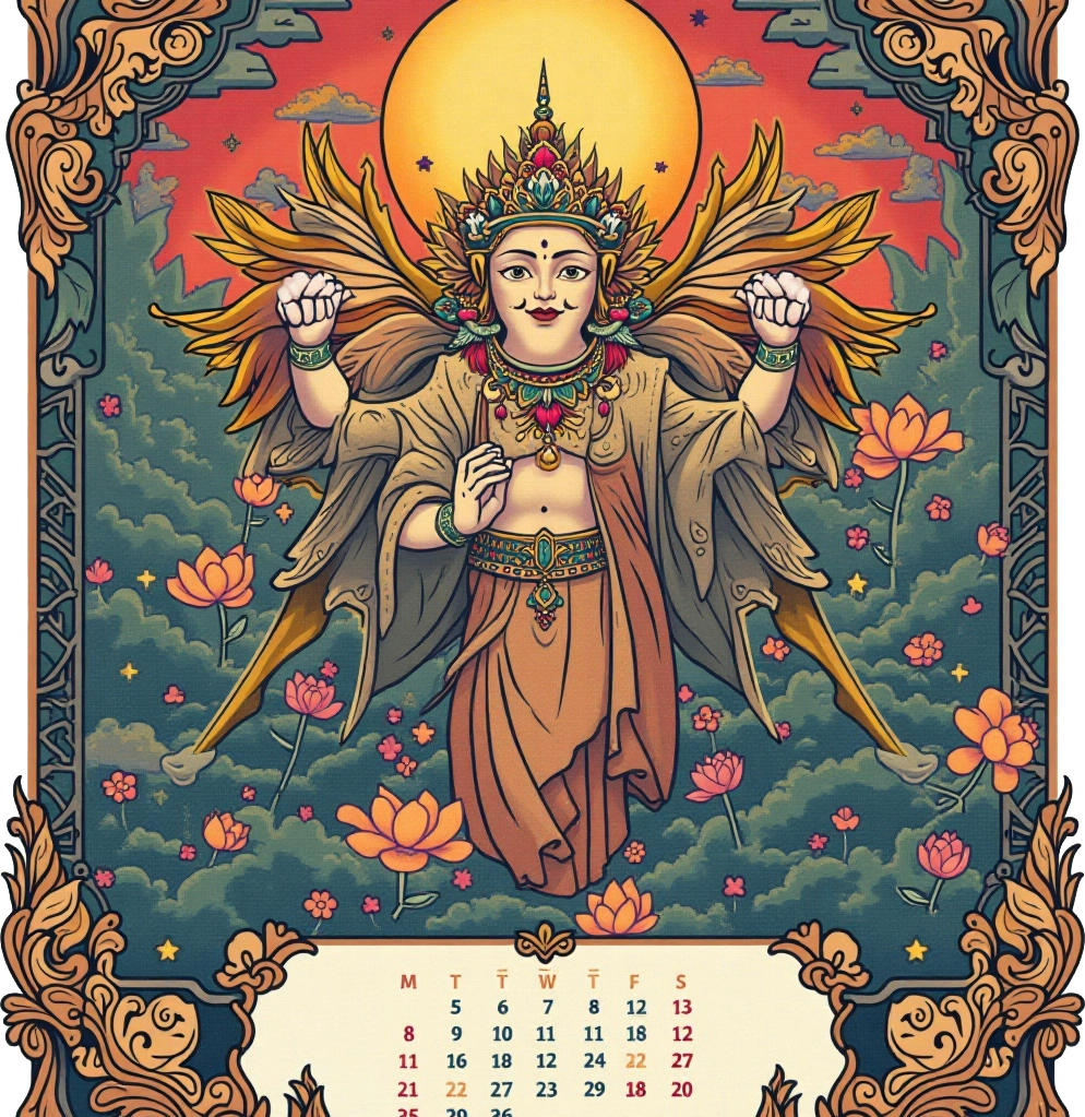 Divine Radiance A Celestial Calendar